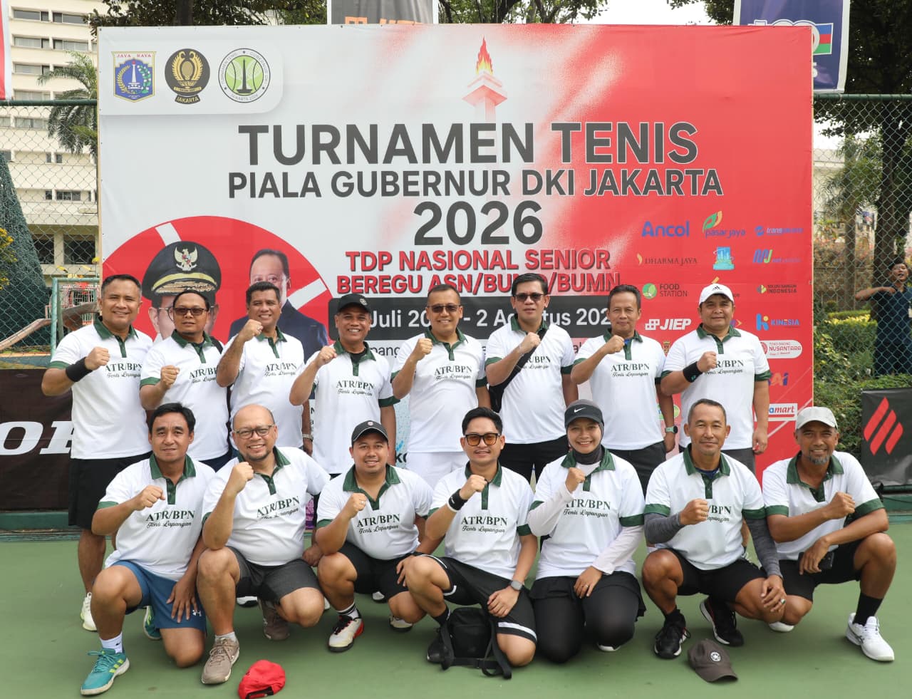 Kementerian ATR/BPN Raih Juara II Beregu Turnamen Tenis Piala Gubernur DKI Jakarta 2026